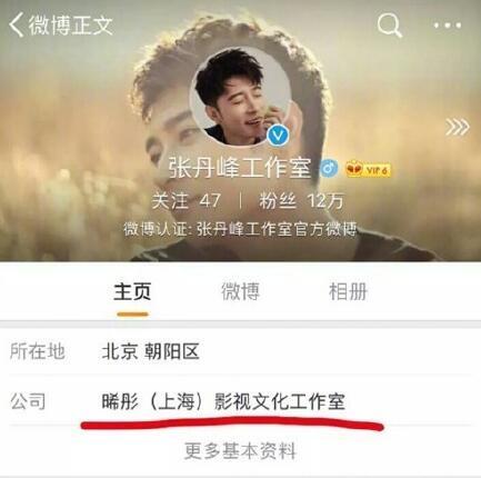  毕滢被曝是张丹峰工作室法人 两人还曾一同去看房